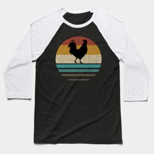 Retro Vintage Chicken Funny Farm Poultry Farmer Gift Baseball T-Shirt